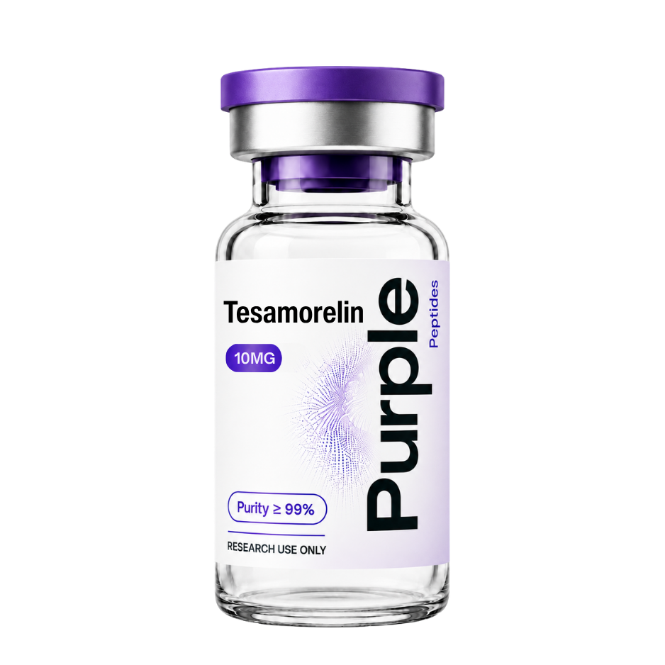 Tesamorelin 10 mg Purple Peptides research vial